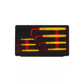   KROFtools VDE villanyszerelő szigetelt imbuszkulcs készlet, 1000 V, 3–12 mm, 7 részes (8363)