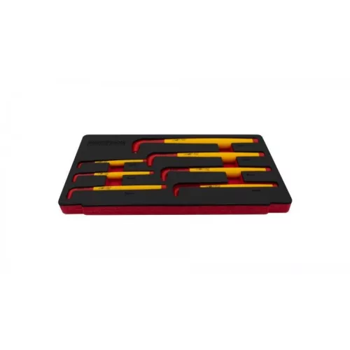 KROFtools VDE villanyszerelő szigetelt imbuszkulcs készlet, 1000 V, 3–12 mm, 7 részes (8363)