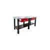 KROFtools Műhelyasztal, munkapad, 2 fiókkal, 2000x700x850 mm (8480)