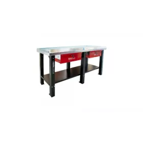   KROFtools Műhelyasztal, munkapad, 2 fiókkal, 2000x700x850 mm (8480)
