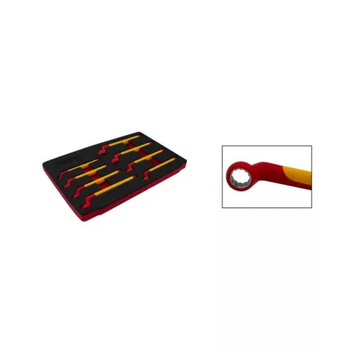 KROFtools Villanyszerelő SZERSZÁmSZEKRÉNY SZIGETELT SZERSZÁmokkal - 6 MODUL, fekete (8498PRE)