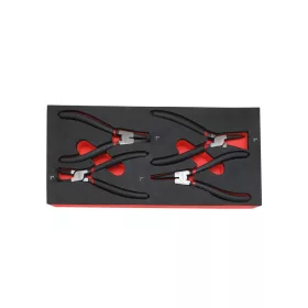   KROFtools Seegergyűrű fogó készlet, 4 db, szerszámtálca (K-8513)