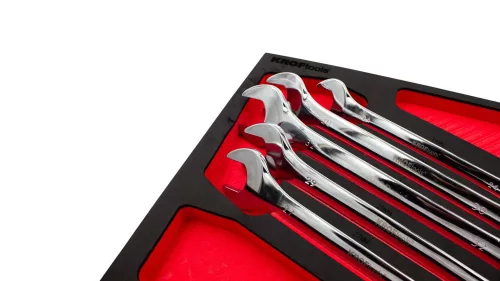 KROFtools Csillag-villáskulcs készlet 5 részes, 24–32 mm, szerszámtálca (K-8527)