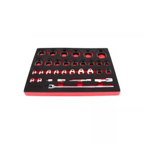   KROFtools  Körmös kulcs készlet, 3/8" + 1/2" + 3/4", 32 részes hidraulikakulcs hollander készlet  (8568)