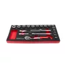 KROFtools Dugókulcs készlet 3/8” hajtással, 8–24 mm, racsnival, 20 részes (8573)