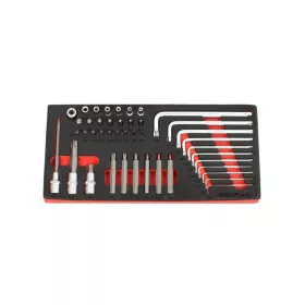   KROFtools Torx és E-Torx bit- és dugókulcs készlet, L-kulcsokkal, 43 részes (8575)