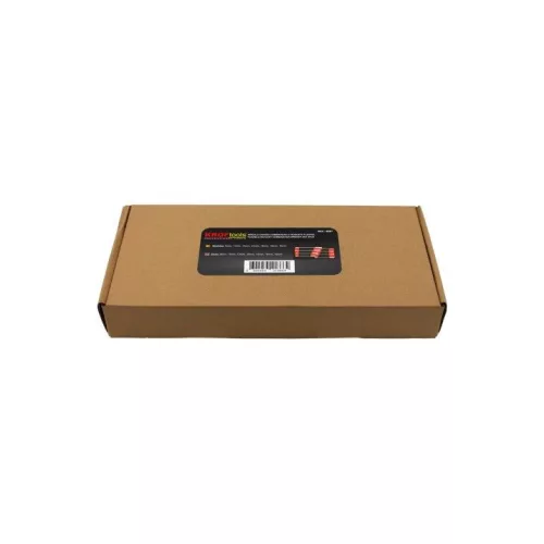 KROFtools Csuklós racsnis csillag-villás kulcs készlet, 8 részes, szivacs tálcán, 8-19 mm (8597)