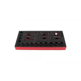   KROFtools Gépi dugókulcs készlet szerszámkocsi-modulban 1/2”, 8–22 mm, 23 részes (8604)