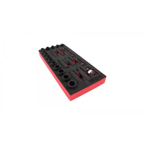KROFtools Gépi dugókulcs készlet szerszámkocsi-modulban 1/2”, 8–22 mm, 23 részes (8604)