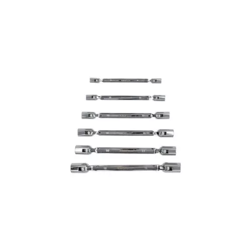 KROFtools Csuklós csőkulcs készlet 8–19 mm, hosszított kivitel, 6 részes (8606)