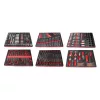 KROFtools Szerszámkocsi tálca készlet, 236 darabos szerszámkészlet 6 fiókhoz (86236)