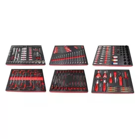   KROFtools Szerszámkocsi tálca készlet, 236 darabos szerszámkészlet 6 fiókhoz (86236)