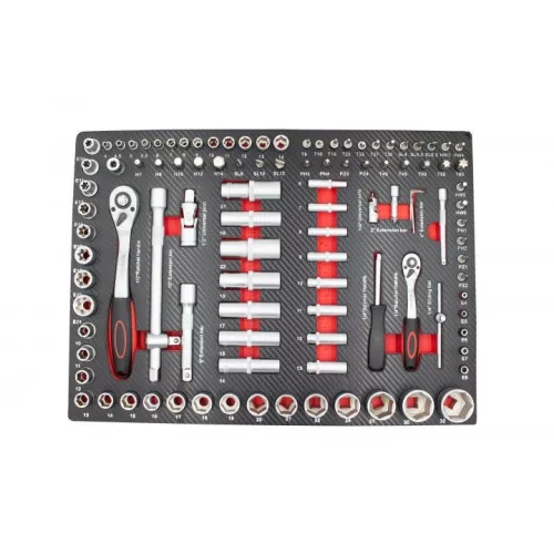 KROFtools Szerszámkocsi tálca készlet, 236 darabos szerszámkészlet 6 fiókhoz (86236)