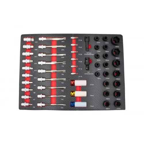 KROFtools Szerszámkocsi tálca készlet, 236 darabos szerszámkészlet 6 fiókhoz (86236)