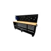 KROFtools Mobil műhely munkapad 2133 mm hosszú, 10 fiókkal, 38 mm vastag fa munkafelülettel (8631)
