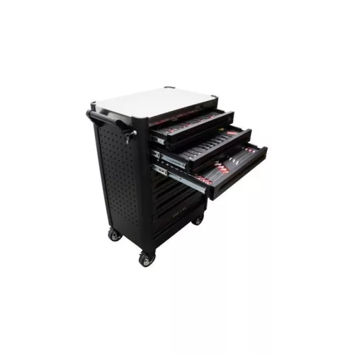 KROFtools PROLINE 9 FIÓKOS SZERSZÁMos KOcSi 318 DB szerszámmal (8637)