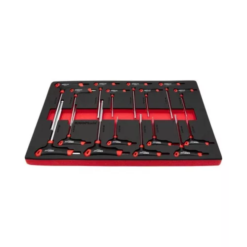 KROFtools  PROLINE szerszámkészlet, szerszámkocsi tálcák, 7 modul, 318 darab szerszám(8638)