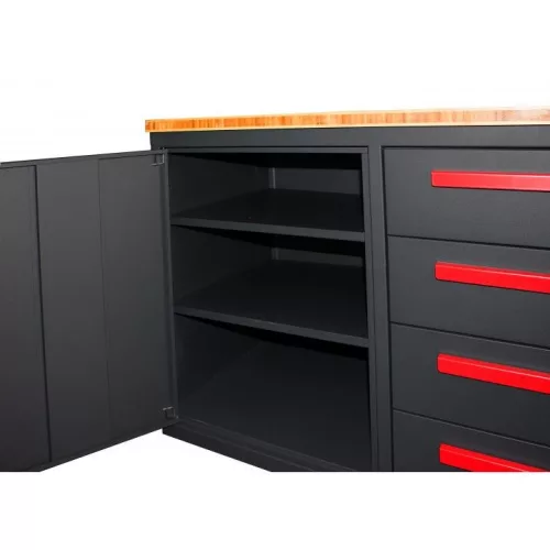 KROFtools Szerszámos műhely szekrény 12 fiókkal, + munkapad ,  2,85 MT (8670)