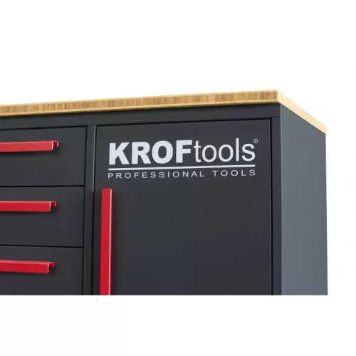 KROFtools Szerszámos műhely szekrény 12 fiókkal, + munkapad ,  2,85 MT (8670)