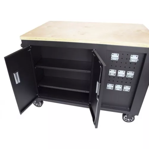 KROFtools MOBIL gurulós  szerszámos kocsi, MUNKAPADdal, ( műhelykocsi ) 1,14x0,73MT (8700)
