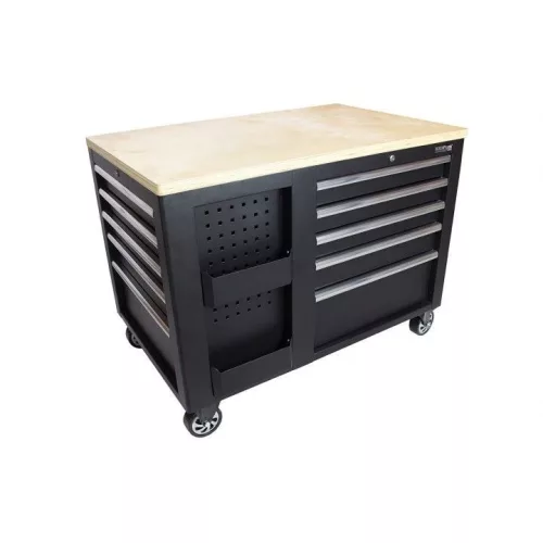 KROFtools MOBIL gurulós  szerszámos kocsi, MUNKAPADdal, ( műhelykocsi ) 1,14x0,73MT (8700)