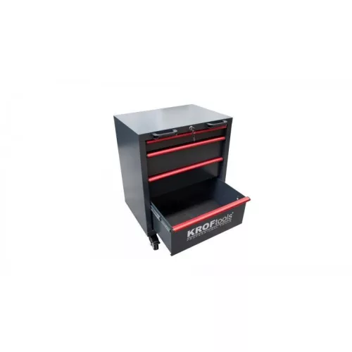 KROFtools Szerszámos kocsi,  gurulós szekrény 4 fiókos (8804)