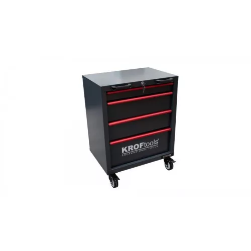 KROFtools Szerszámos kocsi,  gurulós szekrény 4 fiókos (8804)