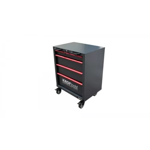 KROFtools Szerszámos kocsi,  gurulós szekrény 4 fiókos (8804)