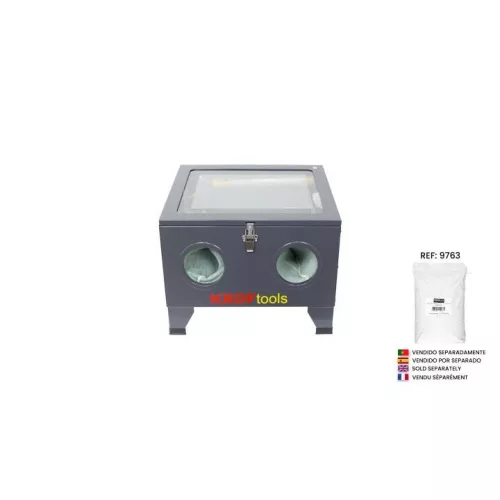 KROFtools Homokszóró kabin alkatrésztisztításhoz, 90 l  (9765)