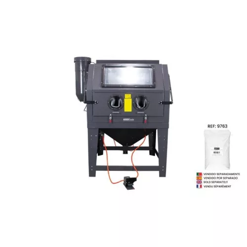 KROFtools Homokszóró kabin alkatrésztisztításhoz, 1200 l, 220–240 V  (9772)