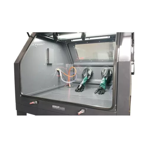 KROFtools Homokszóró kabin alkatrésztisztításhoz, 1200 l, 220–240 V  (9772)