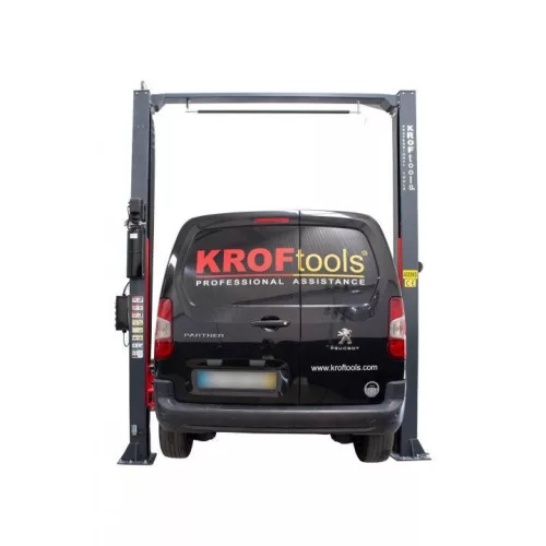 KROFtools 4 tonnás, kétoszlopos, talp nélküli emelő 220V (9809MO)