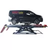 KROFtools Kettős ollós futóműállító emelő alacsony profilú kivitelben, 5,5 t, 220–1860 mm, LED-világítással (9823)