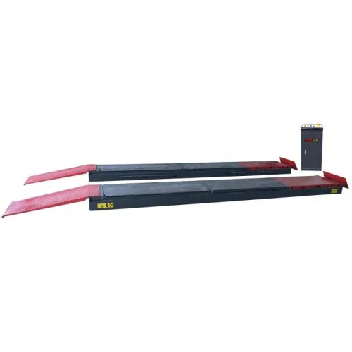 KROFtools Kettős ollós futóműállító emelő 3,5 t, 220–1860 mm, LED világítással (9832)