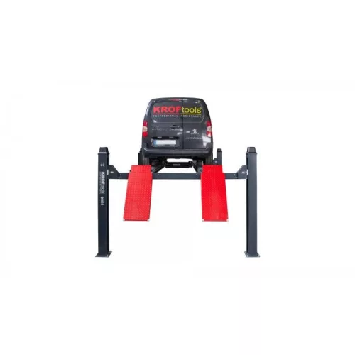 KROFtools Négyoszlopos autóemelő futóműállításhoz elektromos reteszekkel, 4,5 t, 4,65 m (9853)