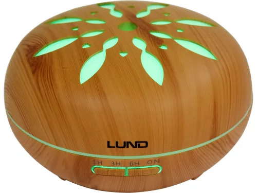 LUND Aromaterápiás diffúzor 500ml, sötét fa, távvezérlős (66902)