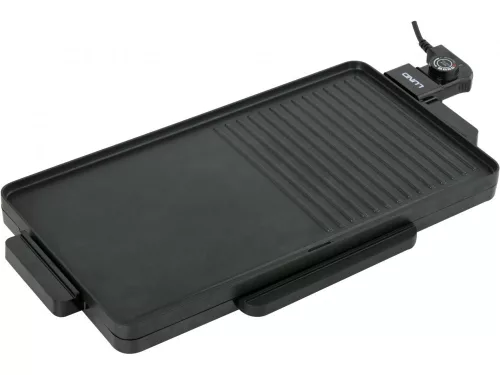 LUND Asztali elektromos grill 2000 W, 49 × 27 cm, sima és bordázott lappal (67453)