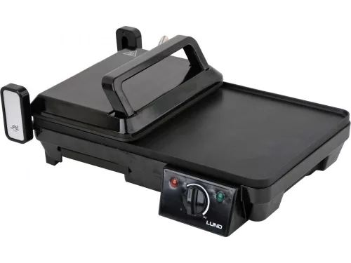 LUND Asztali elektromos grill 2000 W, 40,5 × 25 cm, 2 az 1-ben sütőlappal (67455)