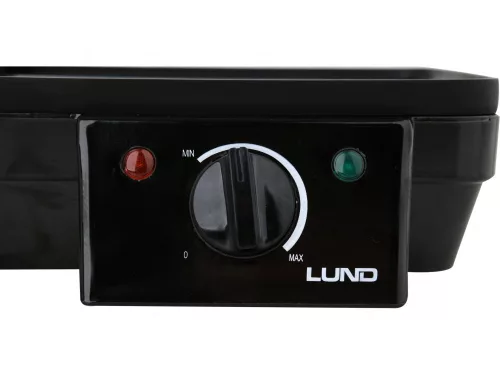 LUND Asztali elektromos grill 2000 W, 40,5 × 25 cm, 2 az 1-ben sütőlappal (67455)