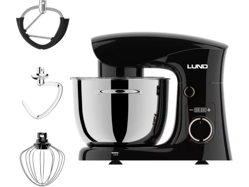 LUND Konyhai robotgép, álló, habverő-dagasztó, 1500 Watt, 5 liter, időzítő (67813)