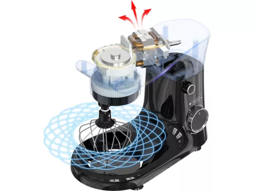 LUND Konyhai robotgép, álló, habverő-dagasztó, 1500 Watt, 5 liter, időzítő (67813)