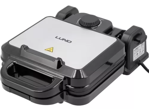 LUND Gofrisütő forgatható sütőlappal, 1200 W, 2 belga gofrihoz (68016)