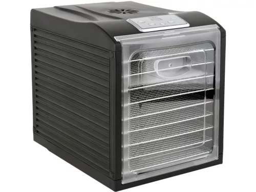 LUND Élelmiszer-aszaló 9 rozsdamentes acél tálcával és időzítővel, 35–70 °C, 600–700 W (68273)