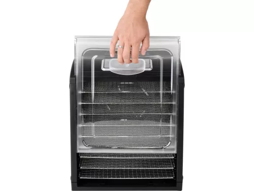 LUND Élelmiszer-aszaló 9 rozsdamentes acél tálcával és időzítővel, 35–70 °C, 600–700 W (68273)