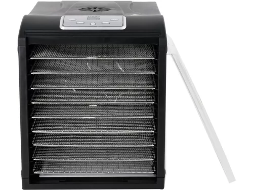 LUND Élelmiszer-aszaló 9 rozsdamentes acél tálcával és időzítővel, 35–70 °C, 600–700 W (68273)