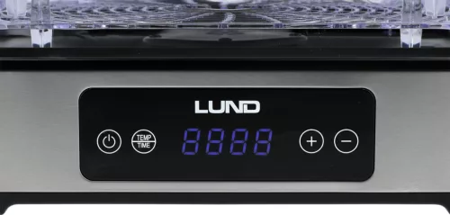 LUND Aszalógép gyümölcshöz, zöldséghez, gombához és fűszernövényhez, 5 tálcás, 400 W, 35–70 °C (68284)