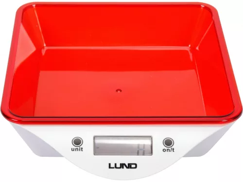 LUND Konyhai mérleg 800 ml-es tállal, 5 kg méréshatár, 1 g pontosság (68361)