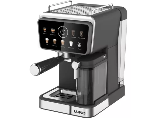LUND Karos és kapszulás eszpresszó kávéfőző, tejhabosítóval ( pl: Nespresso®, Starbucks® és UCC® ) 1350 Watt  (68502)