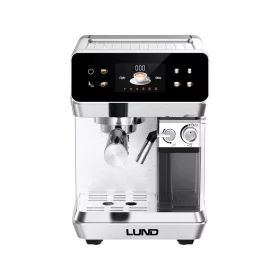   LUND Karos és kapszulás, eszpresszó kávéfőző gép, tejhabosítóval, ESE (Easy Serving Espresso) rendszer ( PL az illy, Pellini, Lavazza )1350 Watt  (68503)