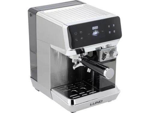 LUND Karos és kapszulás, eszpresszó kávéfőző gép, tejhabosítóval, ESE (Easy Serving Espresso) rendszer ( PL az illy, Pellini, Lavazza )1350 Watt  (68503)